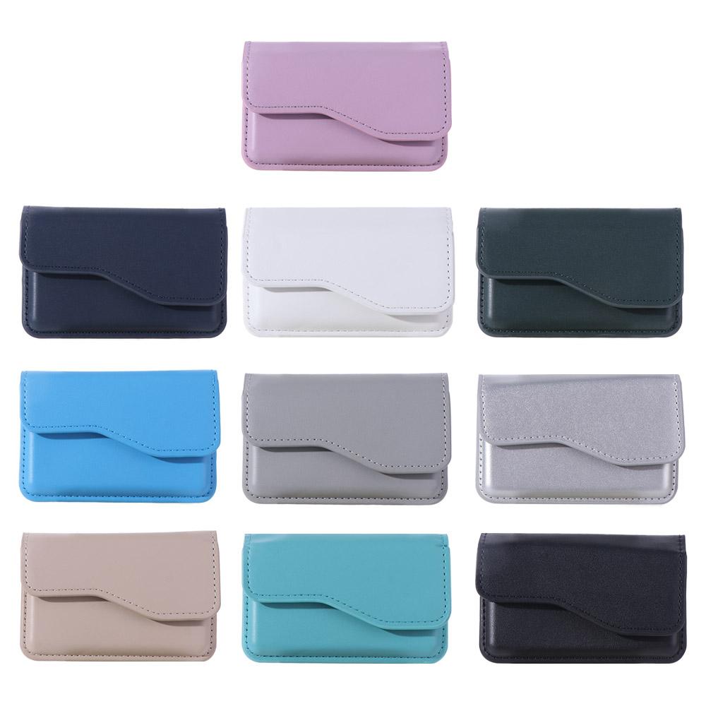 Задний карман для телефона из ПУ-кожи с магнитом для карт, кошелек для наличных, держатель для карт, простой откидной чехол для карт, мужской/женский