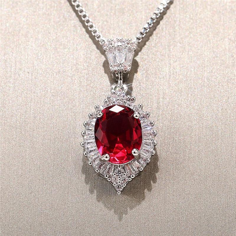 Huitan Fashion Design Female Necklace Anniversary Party Luxury Lady 'S Necklaces With Brilliant Cubic Zirconia Gift New Jewelry