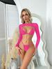 1011 European and American new long-sleeved mesh blouse three-piece swimsuit women's sexy swimsuit bikini bikini