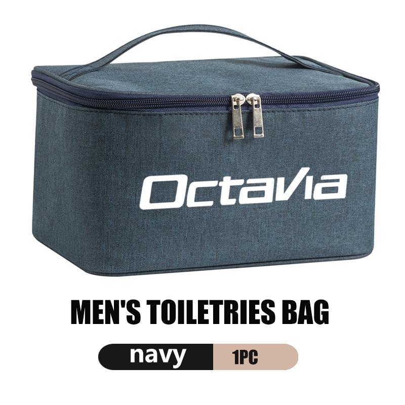 AAABS1 Large Capacity Car Logo Toiletry Bag Travel Storage Box Auto Accessories For Skoda Fabia Kamiq Superb Scala Enyaq-iV MK3 VisionS
