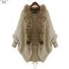 DX~Autumn and Winter New Women's Knitwear Cardigan Cape Shawl European and American Fur Collar Sweater Coat