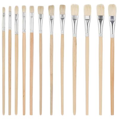12 шт. акриловых кистей, акварельных кистей, разных размеров кистей, кисти с деревянной ручкой для акрилового масляного искусства, детализации наскальной живописи