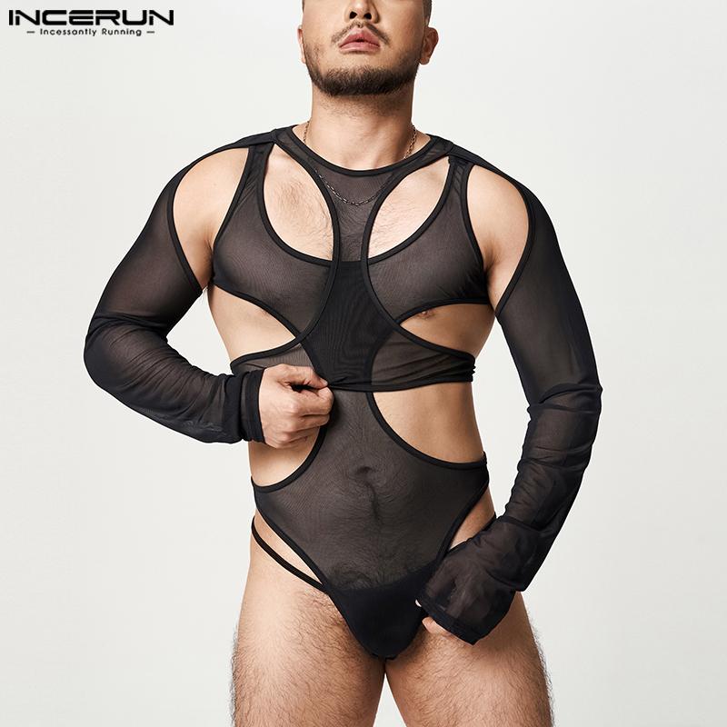 INCERUN Летний прозрачный мужской жилет, комбинезон, скинни