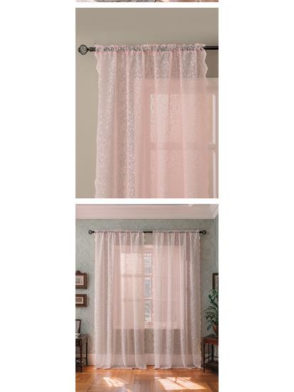 Summer Fresh White Lace Floral Curtains with Hollow Design for Living Room & Balcony