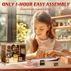 Новый DIY миниатюрный домик с мягкой подсветкой, высокое качество детализации, легкая сборка за 1 час, идеальный подарок на день рождения и Рождество