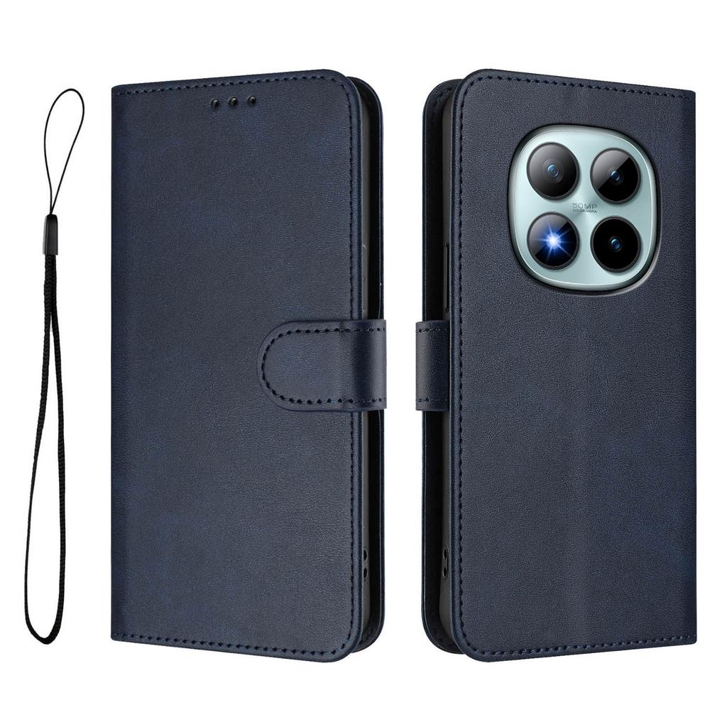 For Xiaomi Redmi Note 15 Pro+ 5G Wallet Case RFID Blocking Calf Texture Leather Stand Phone Cover with Strap