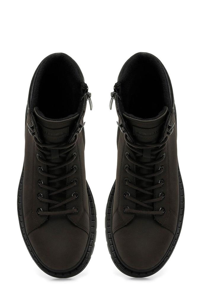 Men's Fashion Flat Heeled Booties Black Biker Boots Shoes