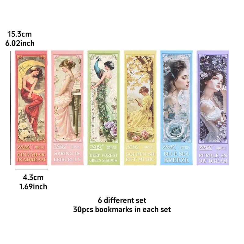 30 шт. набор закладок для книг серии «Романтический сад» из белой картонной бумаги, маркеры для страниц книг, уникальный подарок для чтения