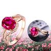 Elegant and Minimalist Socialite 2-carat Tourmaline Red Ring with Multiple Luxurious Diamond Studded Rings 2026