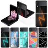 Роскошный чехол для Samsung Galaxy Z Flip 4 3 5G черный ПК жесткие чехлы для телефонов модная задняя крышка ZFlip Funda геометрический градиент Shell