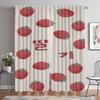 Прекрасные клубничные плотные шторы из 2 предметов, современные шторы для гостиной, тюль для спальни, занавеска для перегородки
