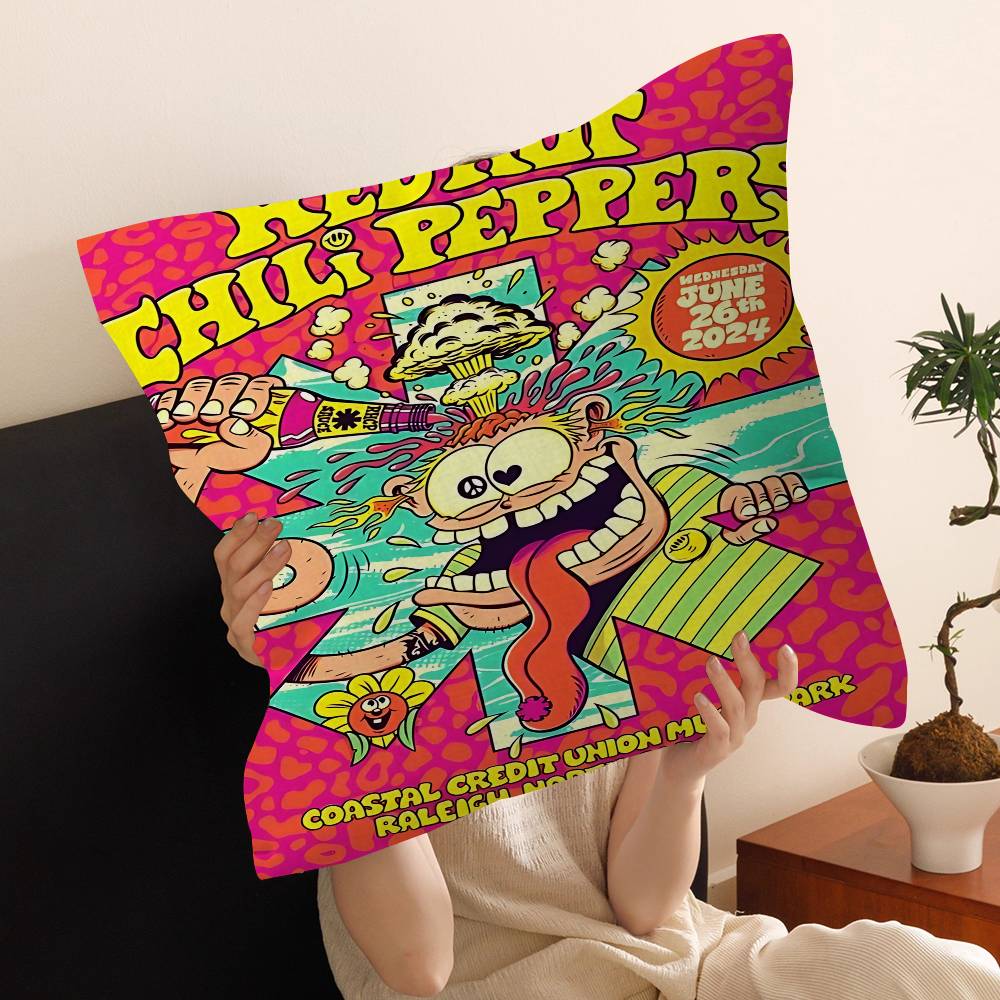 Полоса R-Red Hot C-Chili Peppers Персонализированная Наволочка Детская Спальня Декор для Дикой Вечеринки Наволочка Подарок на День Рождения Ребенка