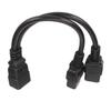 Dual IEC320 C19 To C20 Cord Female To Male Universal Y Splitter Power Cable for Desk Lamp LCD Monitor 12.6in