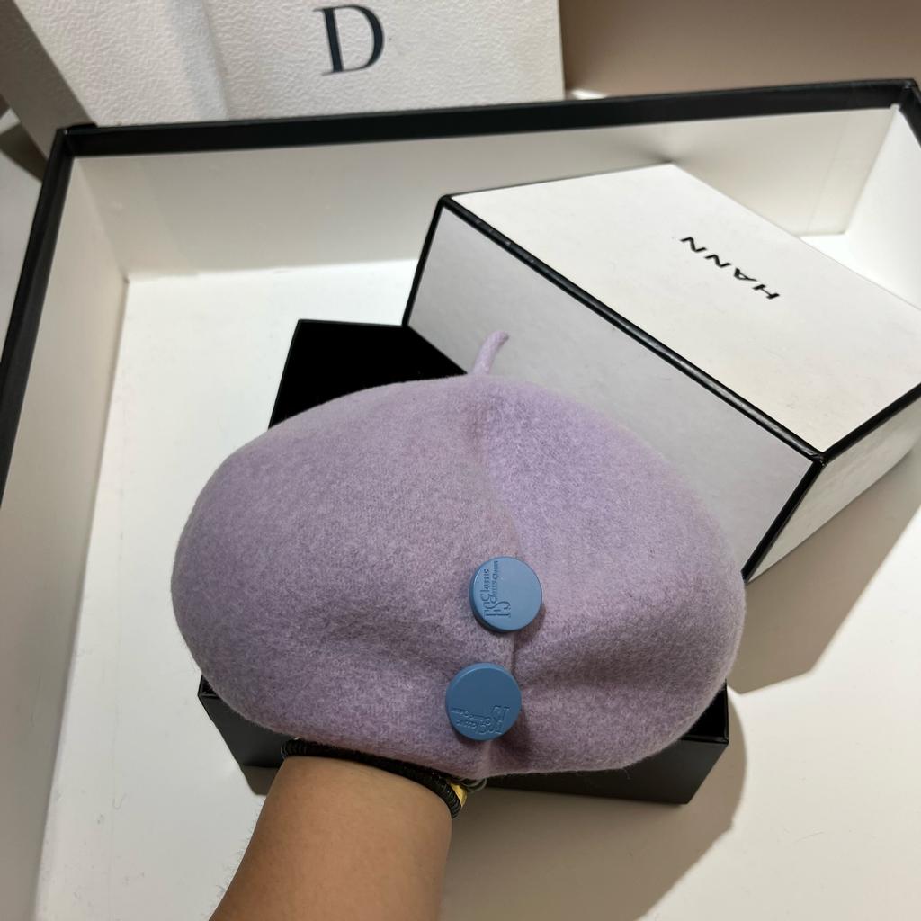 High Quality Australian Wool Beret Japanese Design Irregular Octagonal Hat Star Versatile Painter Hat