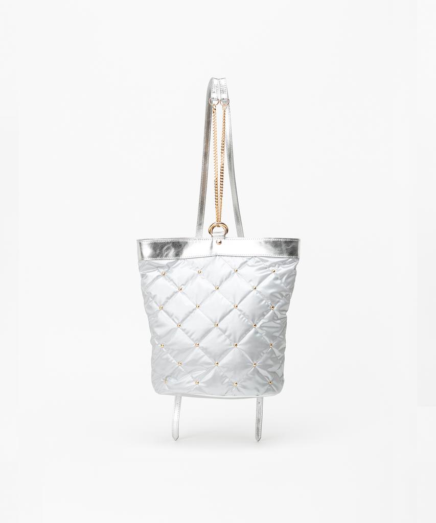 Jina In Ny 3-Way Use Elizabeth Mini Backpack [Silver Combo]