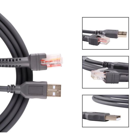 Высокоскоростной кабель USB 2.0 A к RJ45 для сканера штрих-кода LS1203 LS2208