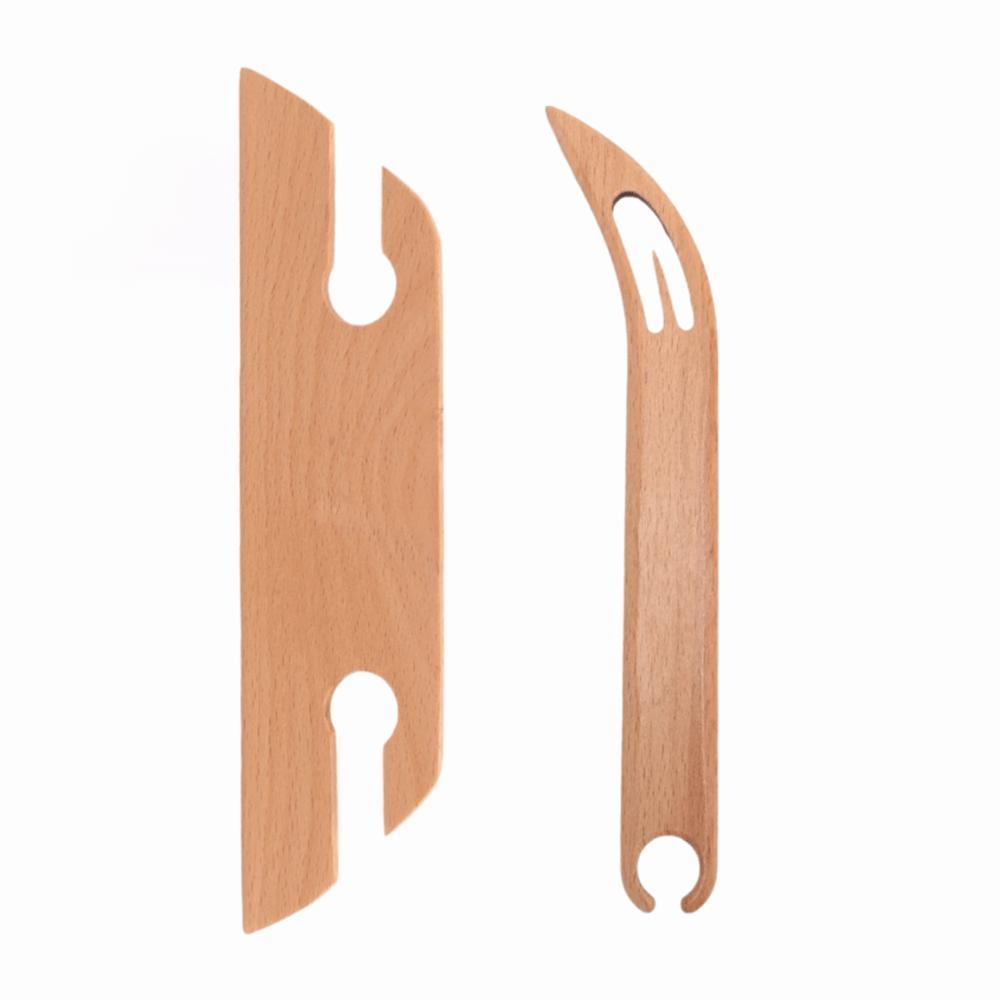 2Pcs Smooth Surface Weaving Shuttles Beveled Edge Hand Loom Stick For Inkle Looms