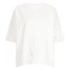 Shop   Women Round Neck Back BuTTon Round CuT ShorT Sleeve T shirT Ivory Rbe Wsh