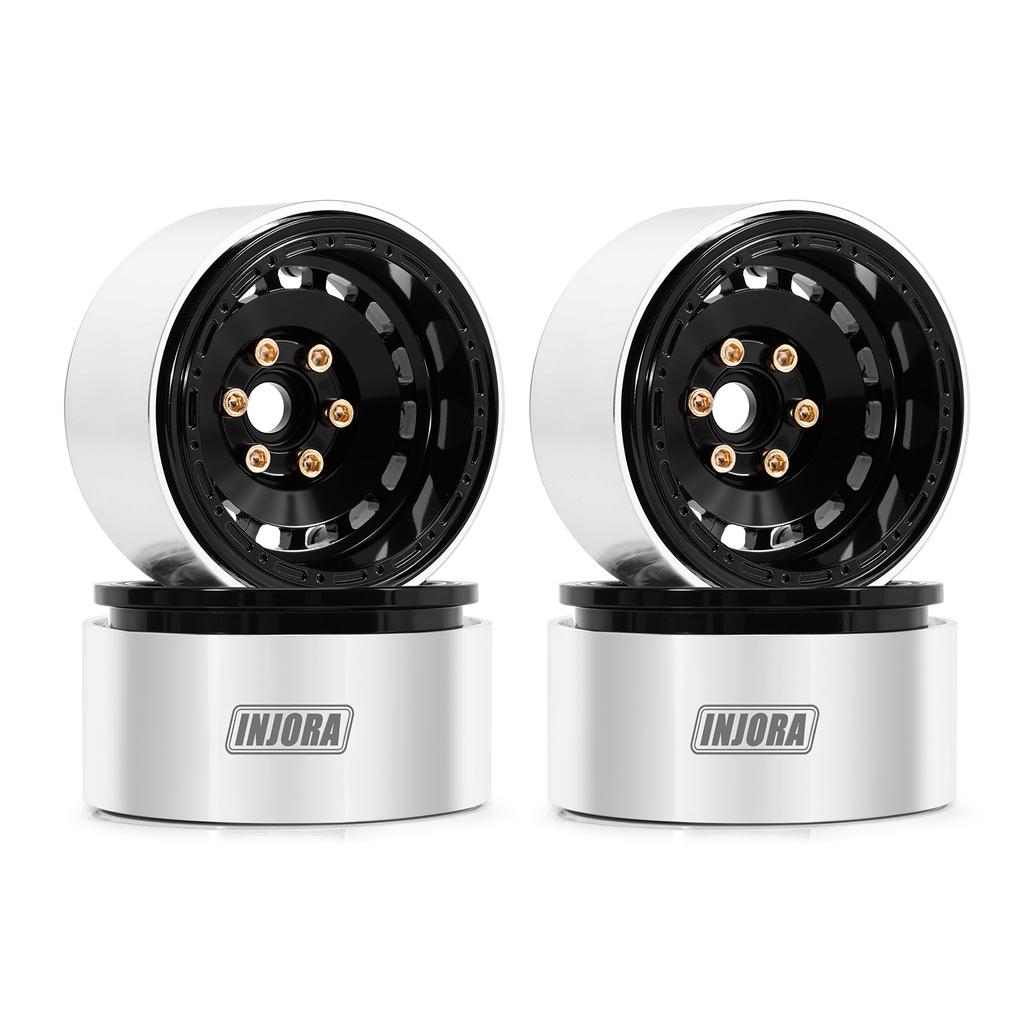 INJORA CNC Aluminum -10mm Offset 1.9" Wheels for 1/10 RC Crawlers (W1903)