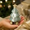 Festive Window Display Accents 3D Printed Christmas Tree Figurine Cute Smiling Face Storage Xmas Decor Desktop Ornament Multi-Purpose Decorative Toy