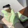 Japanese and Korean Knitted Gloves Small Fresh and Cute Warm Wool Gloves for Women In Autumn and Winter Cute Pure Color
