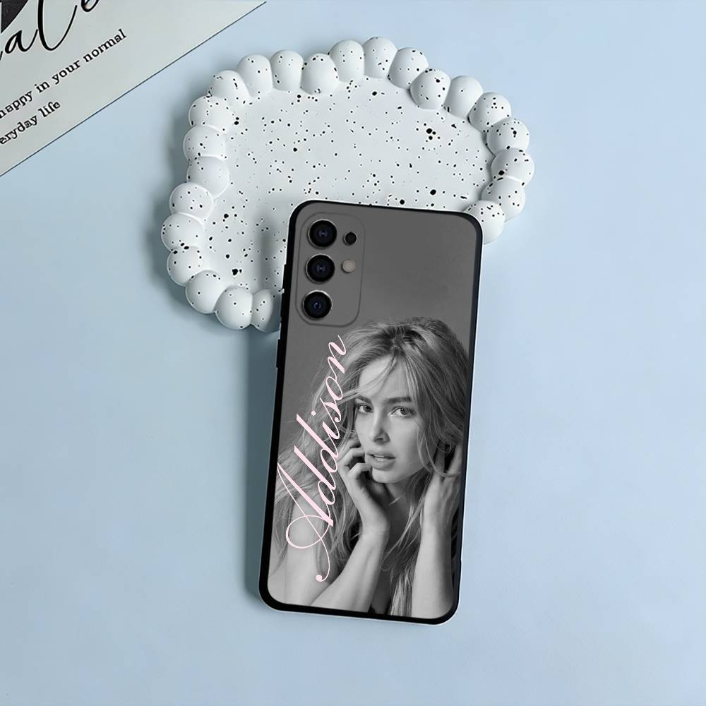 Чехол для телефона Addison-Rae для Samsung S25, S24, S21, S22, S23, S30, Ultra, S20, Plus, Fe, Lite, Черный Мягкий Силикон