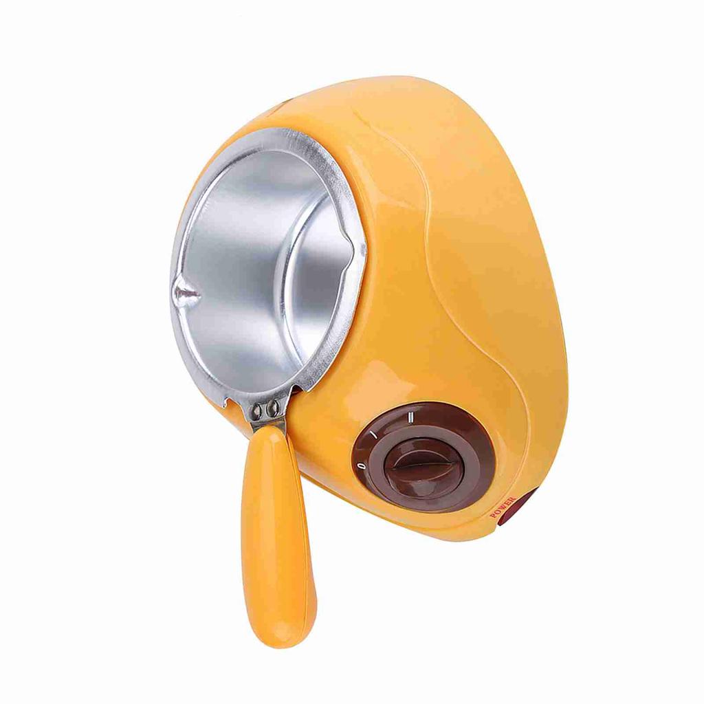 Electric Chocolate Candy Melting Pot Melter Machine Kitchen Tool with DIY Mould Set (Yellow)