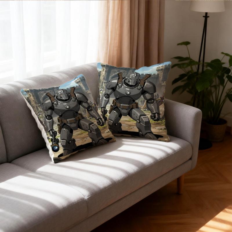 Hero Print Throw Pillow With Insert, 18.18 Inch Soft Decor Cushion For Home Sofa Bedroom Car Living Room Cafe
