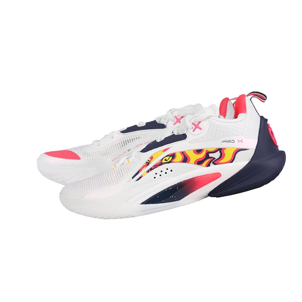 Li Ning Speed 10 Амортизирующие Скользкие Устойчивые к истиранию Дышащие Низкие Баскетбольные кроссовки Мужские Белые ABAT085-14
