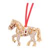 Rhinestone Horse Ornament Elegant Christmas Tree Decoration with Keychain 2D Acrylic Hanging Decor Equestrian Gift for Horse Lovers