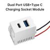 5V2.1A Type 128 USB Power Module 220V Socket Dual Port USB+Type C Charging Socket Module Switching Power Supply Modules
