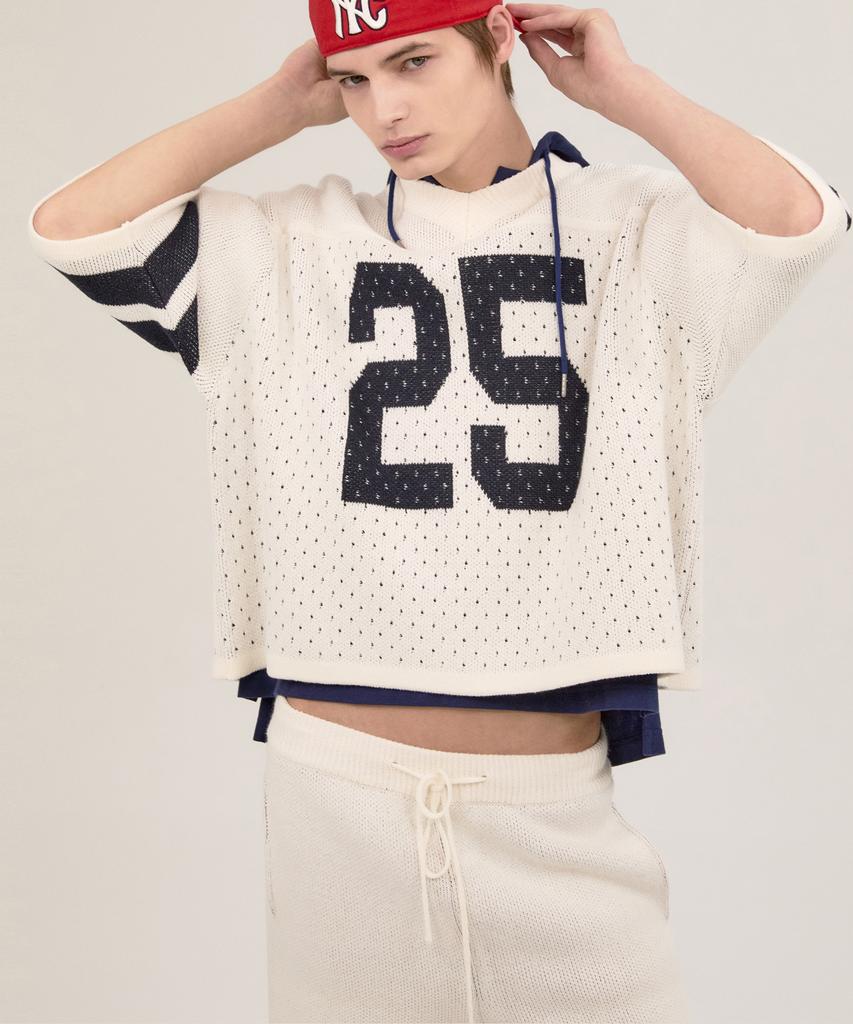 NOHANT 25 Jacquard Short Sleeve Knit Ivory
