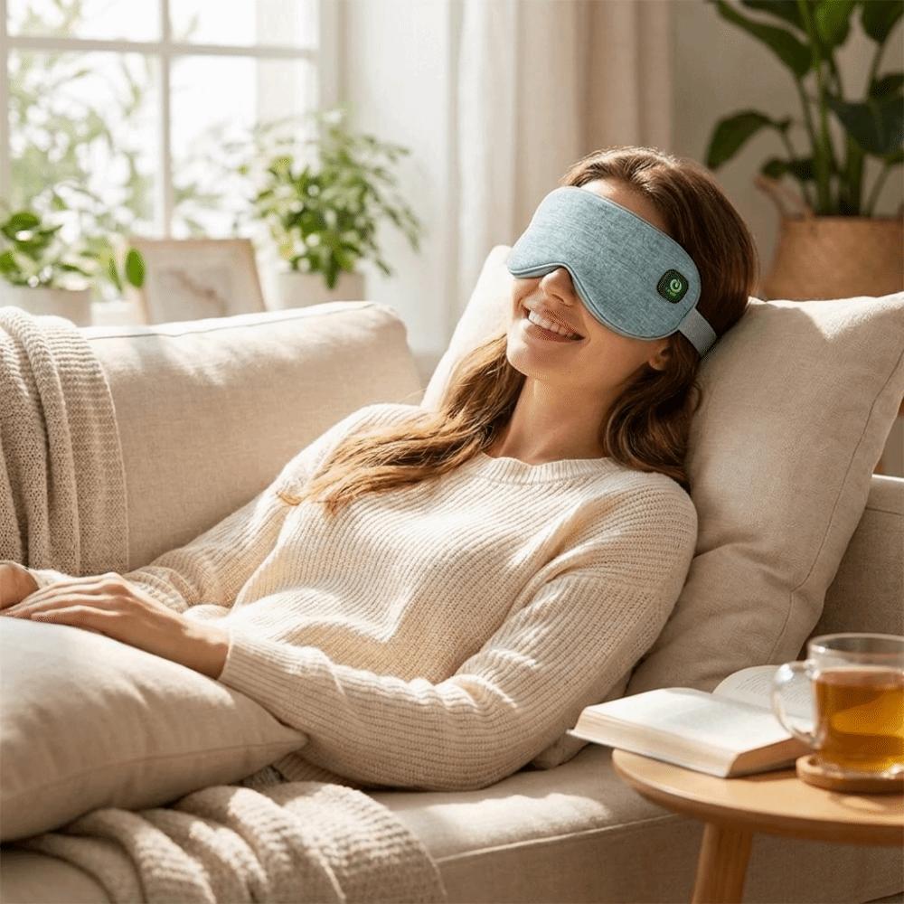 Rechargeable Heated Eye Mask Hot Cold Compress Heating Sleep Eye Mask Eye Strain