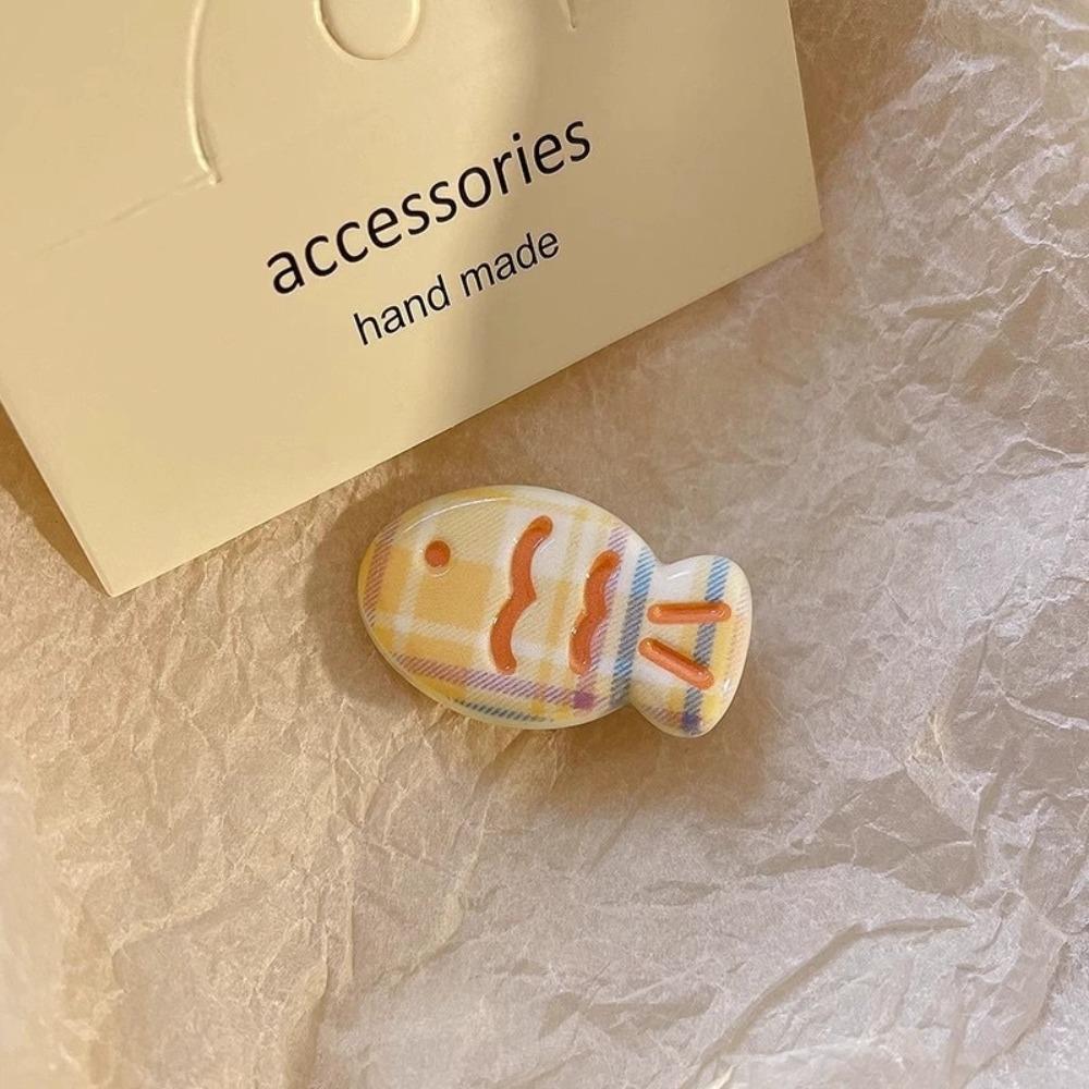 6Pcs Cute Cartoon Small Fish Hairpins Children Korean Sweet Y2k Girls Colorful Mini Hair Clips Hair Accessories