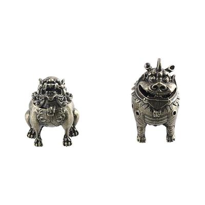 Мини-античный поднос для благовоний в виде льва с крышкой, держатель для благовоний в виде животного, домашний декор