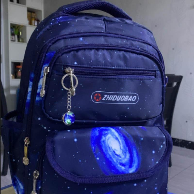 Noter Lunar Keychain Solar System Metal Bag Pendant Keyring Galaxy Nebula Earth Mars Saturn Double Sided Glass Ball Keyholder