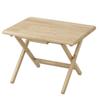 STR-50L(NA) Folding Side Table, Wooden, Low, 49cm Wide X 38cm Deep X 35cm High, Fully Assembled, Natural