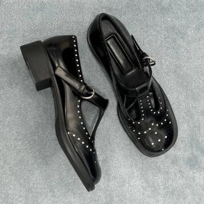 Лоферы Туфли на каблуках Женские сандалии Дизайнерские новые ретро туфли на осень Женские трендовые туфли на толстой подошве Модные туфли