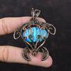 Радужный кулон из кальцинированного кремния, медная проволока, обернутая драгоценным камнем, кулон из кальций, ювелирные изделия, кулон в виде черепахи ручной работы, ювелирные изделия из медной проволоки, свадебный подарок