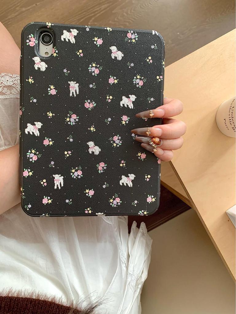 Floral Little Sheep 3Y Magnetic Case: Upgrade for iPad Pro 2021, Enhanced Tablet Protection