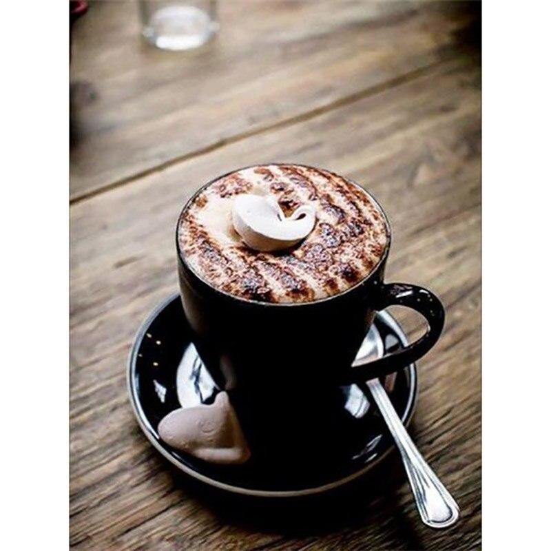Diamond 5d Scenery Painting Diy Coffee Full Drill Round Landscape Cross Stitch Diamond Mosaic Kitchen Wall Decor Art Gift