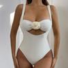 Женский купальник с эффектом пуш-ап из двух предметов, боди с цветочным принтом, купальные костюмы, летняя пляжная одежда, купальный костюм