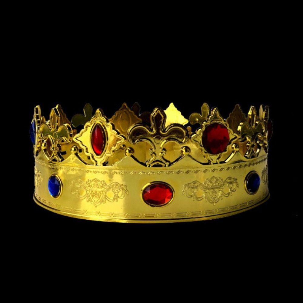 Fashion Jewelry King Costume Accessory Gold Crown Toy Princess's Crowns Round Tiaras Men's Crown