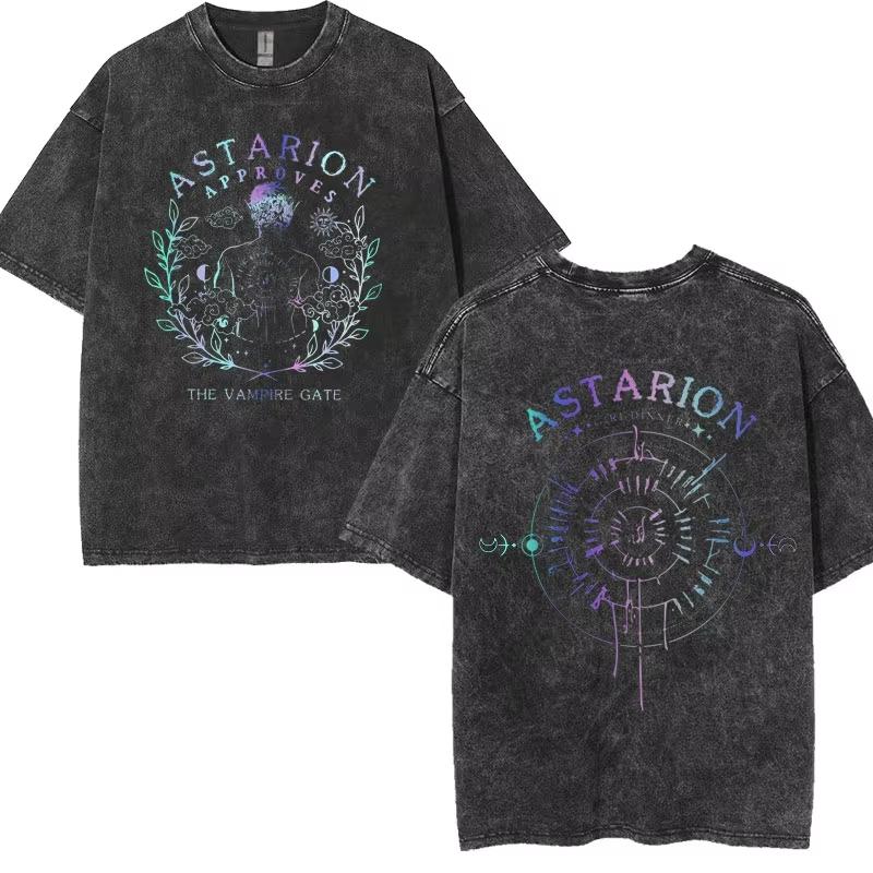 Limited Astarion The Pale ELF T-shirts Baldurs Gate 3 Girl Dinner Vintage Washed T Shirt Men Women Casual High Tshirt