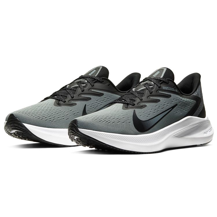 Nike Увеличить Winflo 7 Particle Grey Мужские кроссовки Черно-белые CJ0291-003