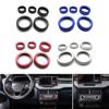 5Pcs Aluminum Car Air Conditioner Switches Button Knob Trim Cover Volume Knob Protections Rings Accessories Used for Vehicles