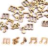 100Pcs Arts Card Making DIY Craft Natural Wood Scrapbooking Embellishment Music Notes Wooden