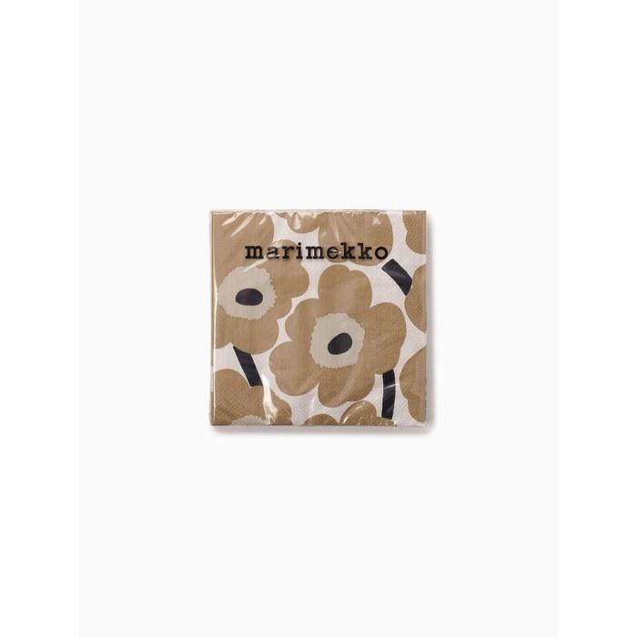 [Marimekko] Unikko Lunch Napkin 33x33cm Women's 52_1_5273552665 F Off-White x Beige
