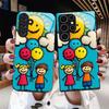 Закаленное стекло чехол для телефона для Samsung Для Galaxy S26, S21, S22, S23, S24, S25 и FE Ultra Plus. Дизайн подсолнуха со смайликом.
