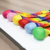 Rainbows Comets Ball Soft Tail Throwing Receiving Ball Cheerleading Streamers Ball For Kid Sensory Training And Team Game